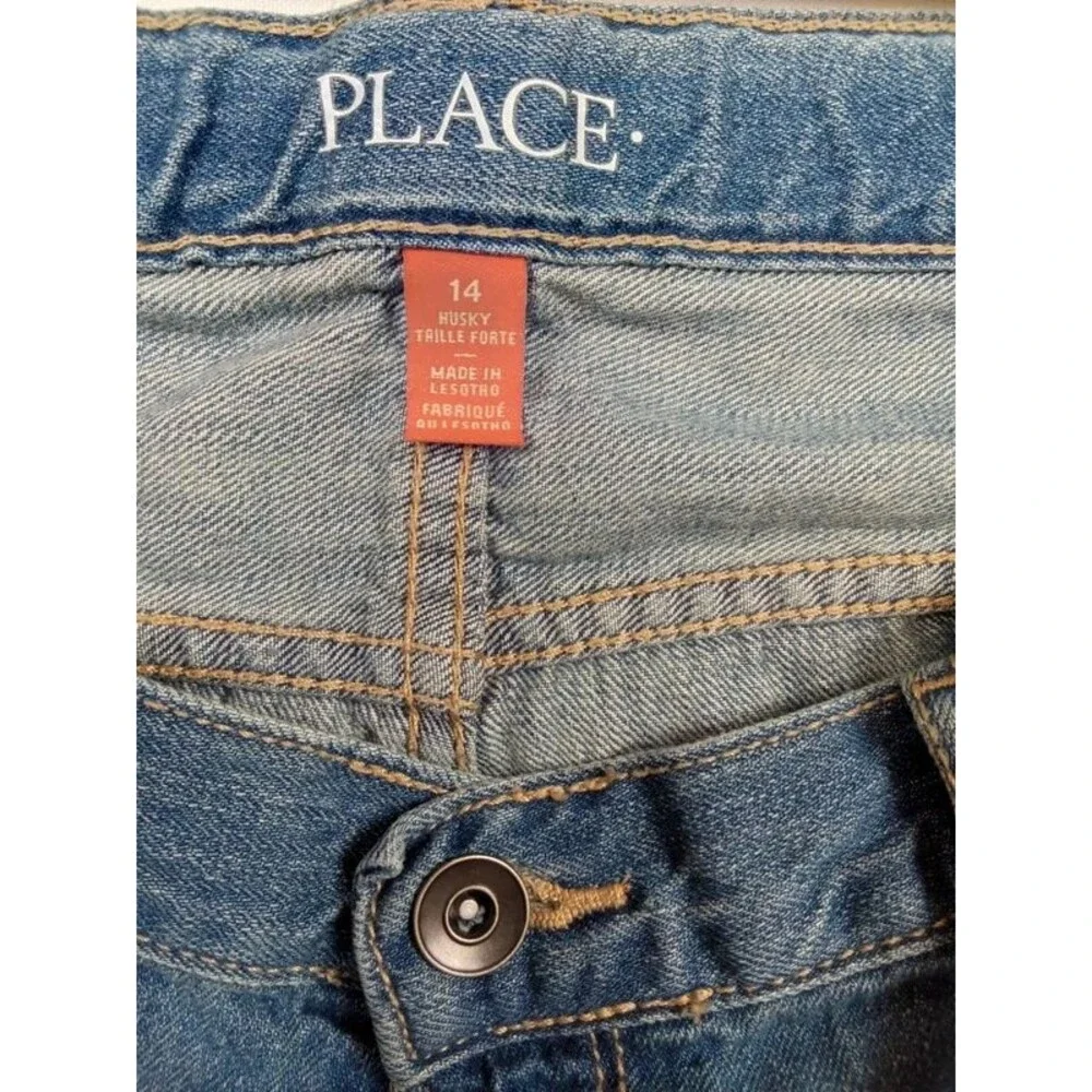 Boys Denim Jean Shorts Husky Blue Size 14
